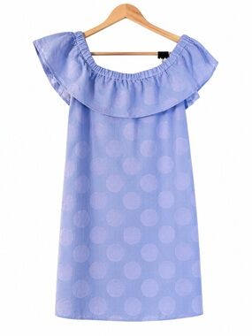 New with Tags Off-Shoulder Lavender Polka Dot Dress- XL Sail to Sable